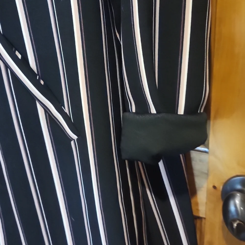 Torrid Black, Pink and White Striped Jacket - Picture 4 of 13